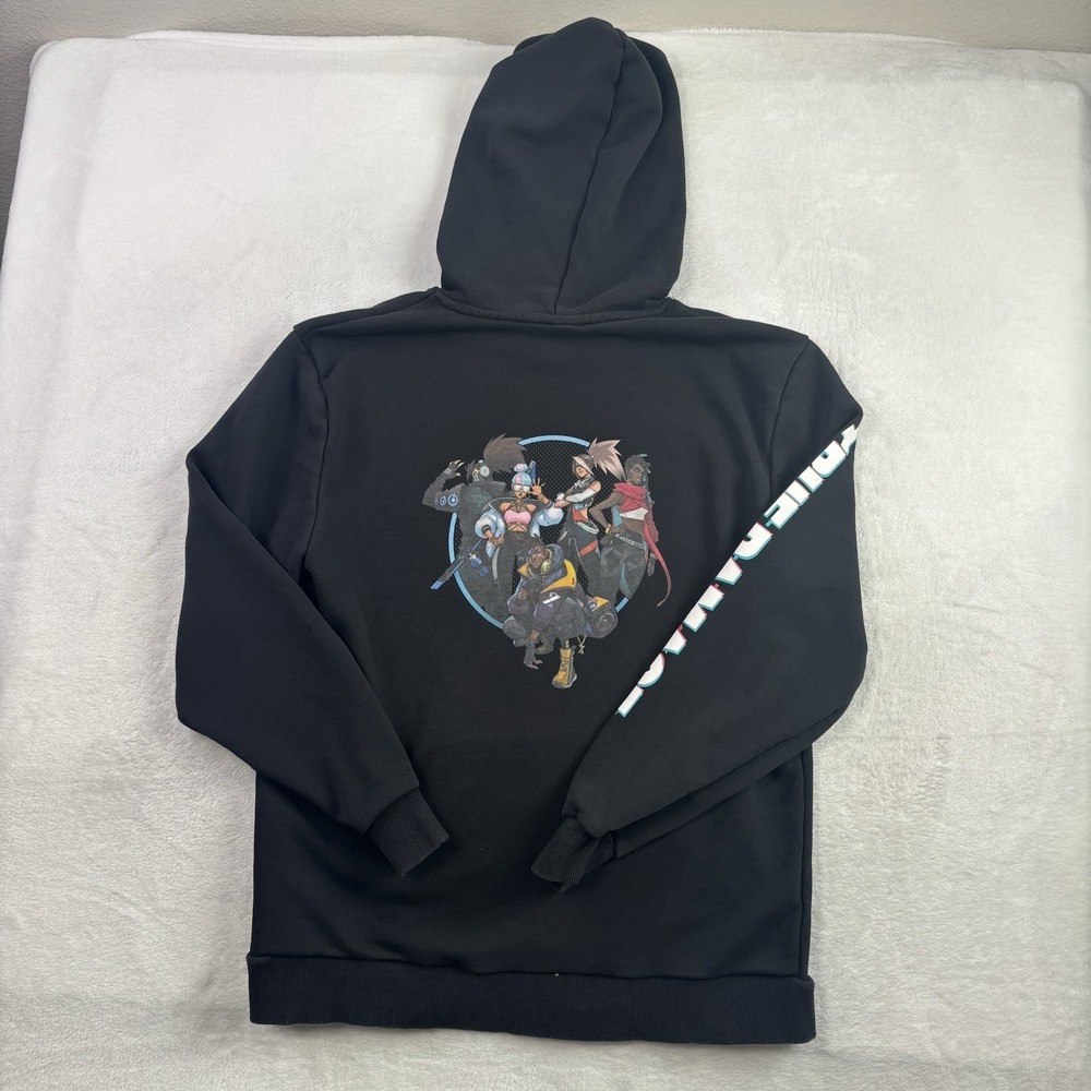 Riot Games  True Damage Black Pullover Long Sleeve Fleece Hoodie Men's Large